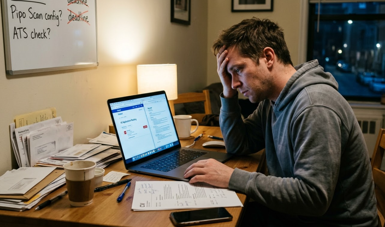 Interface de l'extension Chrome Pipo Scan analysant les red flags d'une annonce